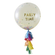 Load image into Gallery viewer, CUSTOMISABLE CONFETTI BALLOON KIT  Add a custom touch to your party with this giant confetti balloon included with stickers to personalise and tassel tail.
