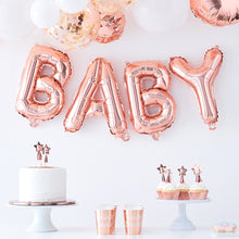 Load image into Gallery viewer, Rose Gold Baby Shower Balloon Bunting
