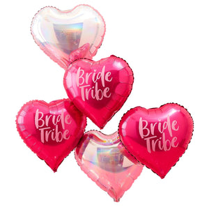 Pink & Iridescent Bride Tribe Hen Party Balloons