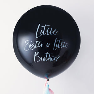 Gender Reveal Little Brother or Sister Balloon