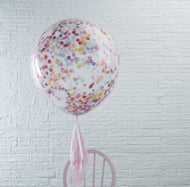 GIANT MULTICOLOURED CONFETTI FILLED BALLOONS