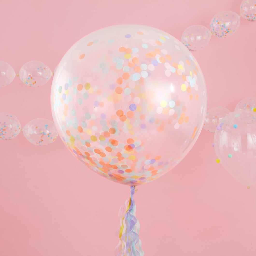GIANT PASTEL CONFETTI BALLOON   Add a splash of colour to your next party with these fab giant confetti balloons