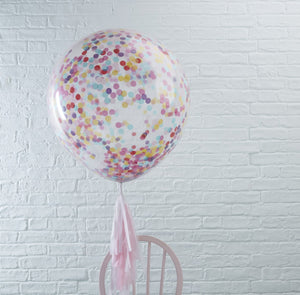 GIANT MULTICOLOURED  CONFETTI FILLED BALLOONS