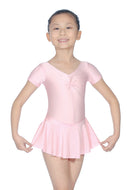 Roch Valley Capped sleeve pink leotard with attached skirt