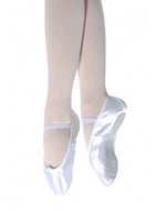 White Satin Full Sole Ballet Shoe
