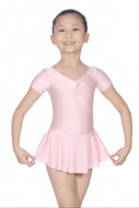 Pink leotard with short sleeves