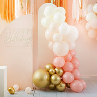 Balloon Arch Kit (Gold chrome and peach)