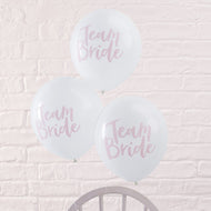 Pink & White Hen Party Balloons - Team Bride